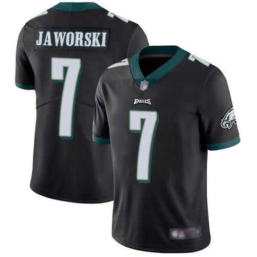 Men Philadelphia Eagles 7 Ron Jaworski Black Alternate Vapor Untouchable NFL Jersey Limited Player Football